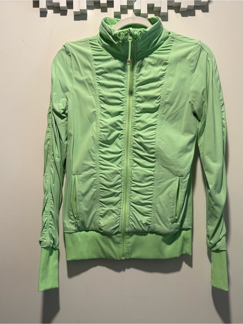 Light Green Women's Zip-Up Jacket